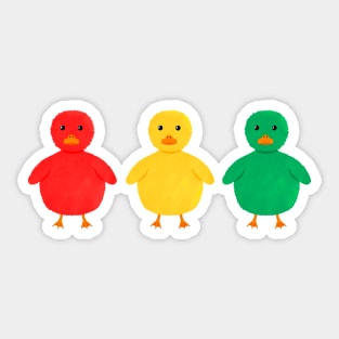 Traffic light ducks Sticker